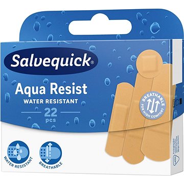 

SALVEQUICK Náplast voděodolná mix Aqua Resist 22 ks