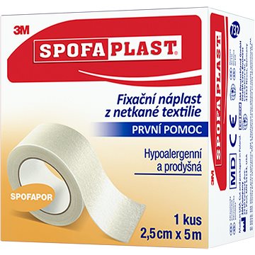 

Spofaplast Fixační náplast z netkané textilie 732, 5 m × 25 mm, 1 ks