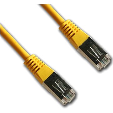 Datacom CAT5E FTP žlutý 0.5m