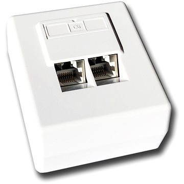 

Datacom CAT6, STP, 2x RJ45, na omítku