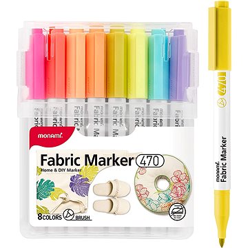 

MONAMI 470 Fabric Marker na textil, sada 8 ks