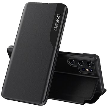 

MG Eco Leather View knížkové pouzdro pro Samsung Galaxy S23 Ultra, černé