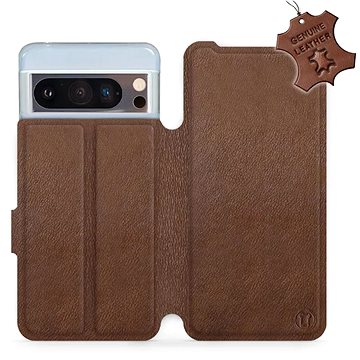 

Mobiwear Kožené flip knížkové pro Google Pixel 8 Pro 5G - Hnědé - L_BRS