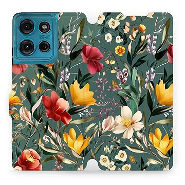 

Mobiwear flip knížkové pro Motorola Moto G75 5G - Zelená louka