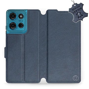 

Mobiwear Kožené flip knížkové pro Motorola Moto G75 5G - Modré
