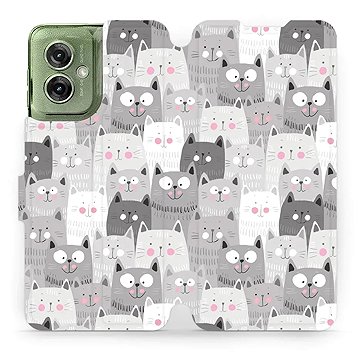 

Mobiwear flip knížkové pro Motorola Moto G55 5G - Kočičky