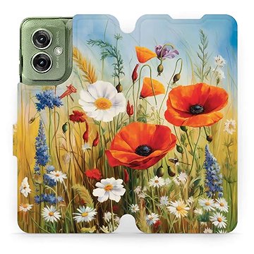 

Mobiwear flip knížkové pro Motorola Moto G55 5G - Letní louka