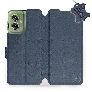 

Mobiwear Kožené flip knížkové pro Motorola Moto G55 5G - Modré