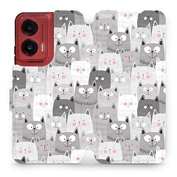 

Mobiwear flip knížkové pro Motorola Moto G35 - Kočičky