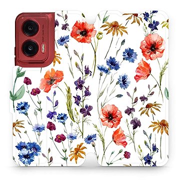 

Mobiwear flip knížkové pro Motorola Moto G35 - Kvítí