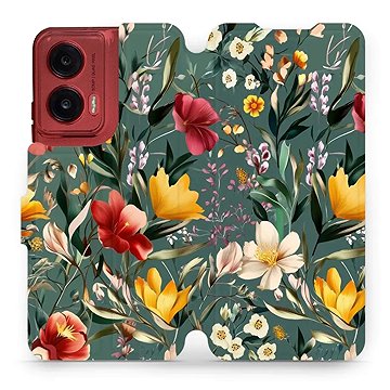 

Mobiwear flip knížkové pro Motorola Moto G35 - Zelená louka