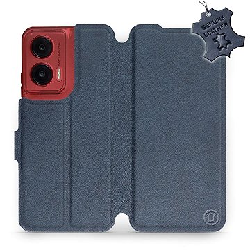 

Mobiwear Kožené flip knížkové pro Motorola Moto G35 - Modré