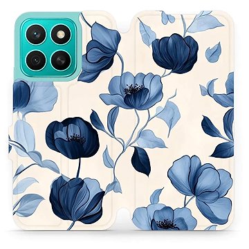 

Mobiwear flip knížkové pro Honor X8c - Modré květy