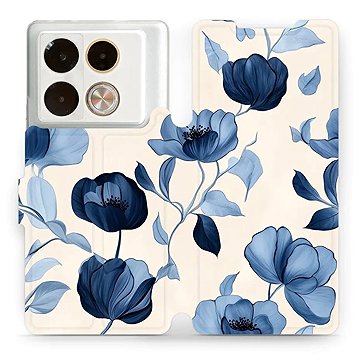 

Mobiwear flip knížkové pro Infinix Note 40 Pro / Note 40 Pro+ 5G - Modré květy