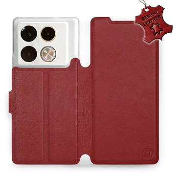 

Mobiwear Kožené flip knížkové pro Infinix Note 40 Pro / Note 40 Pro+ 5G - Tmavě červené