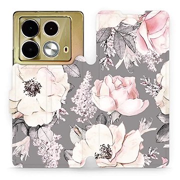 

Mobiwear flip knížkové pro Infinix Note 40 - Květy