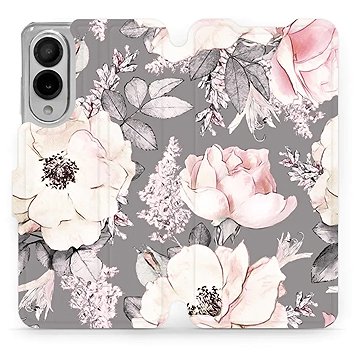 

Mobiwear flip knížkové pro Samsung Galaxy S25 Edge - Květy