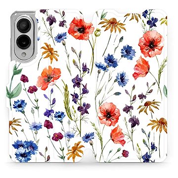 

Mobiwear flip knížkové pro Samsung Galaxy S25 Edge - Kvítí