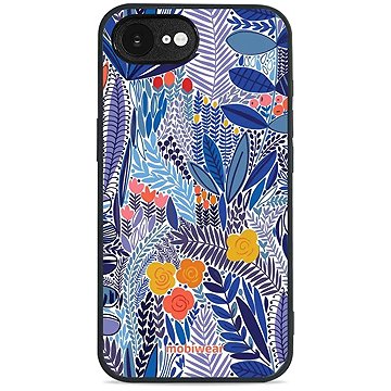 

Mobiwear Glossy lesklý pro Apple iPhone 16e - Modrá květena