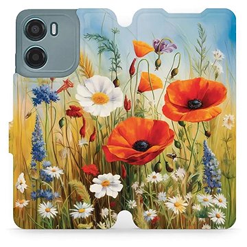 

Mobiwear flip knížkové pro Motorola Moto E15 - Letní louka