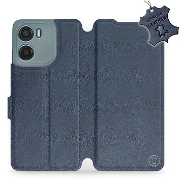 

Mobiwear Kožené flip knížkové pro Motorola Moto E15 - Modré