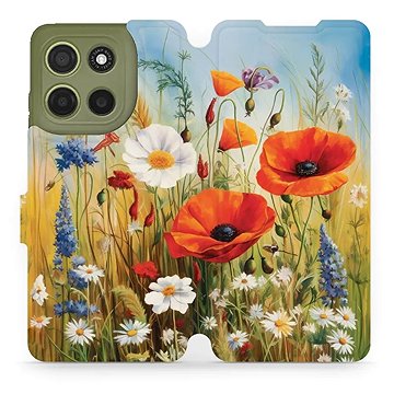 

Mobiwear flip knížkové pro Motorola Moto G15 - Letní louka