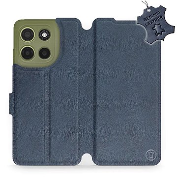 

Mobiwear Kožené flip knížkové pro Motorola Moto G15 - Modré