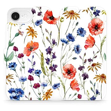 

Mobiwear flip knížkové pro Apple iPhone 16e - Kvítí