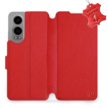 

Mobiwear flip knížkové kožené pro OnePlus Nord CE 4 Lite 5G - Červené - L_RDS