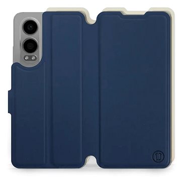 

Mobiwear Soft Touch flip knížkové pro OnePlus Nord CE 4 Lite 5G - Modré & Béžové