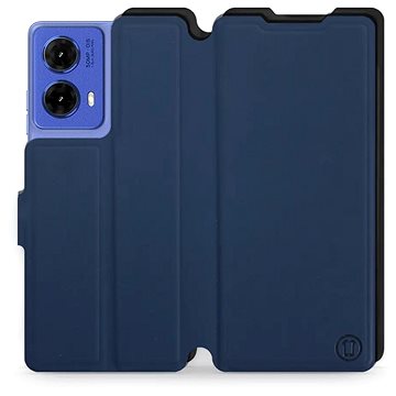 

Mobiwear Soft Touch flip knížkové pro Motorola Moto G85 5G - Modré & Černé