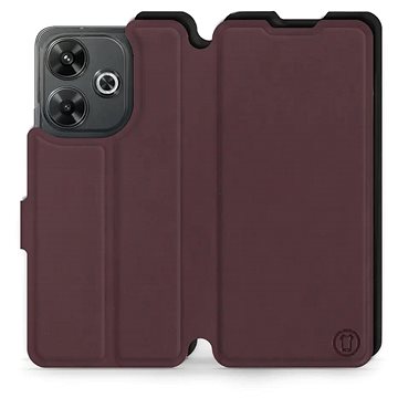 

Mobiwear Soft Touch flip knížkové pro Xiaomi Redmi 13 - Bordové & Černé