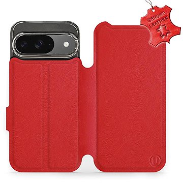 

Mobiwear kožené flip knížkové pro Google Pixel 9 / 9 Pro - Červené - L_RDS