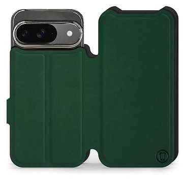 

Mobiwear Soft Touch flip knížkové pro Google Pixel 9 / 9 Pro - Zelené & Černé