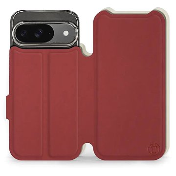 

Mobiwear Soft Touch flip knížkové pro Google Pixel 9 / 9 Pro - Cihlové & Béžové