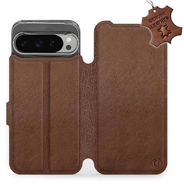 

Mobiwear kožené flip knížkové pro Google Pixel 9 Pro XL - Hnědé - L BRS