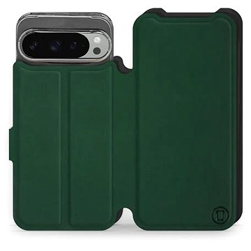 

Mobiwear Soft Touch flip knížkové pro Google Pixel 9 Pro XL - Zelené & Černé