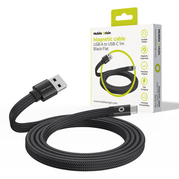 

Mobile Origin Magnetic Flat Patented Original Cable USB-A to USB-C 1m, Black