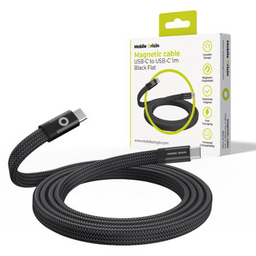 

Mobile Origin Magnetic Flat Patented Original Cable USB-C to USB-C 1m, Black