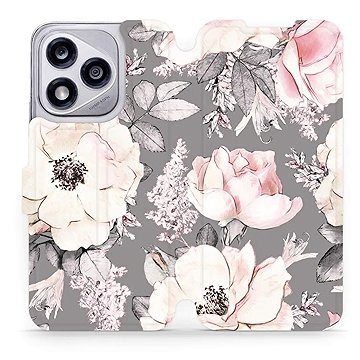 

Mobiwear flip knížkové pro Honor 400 Lite - Květy