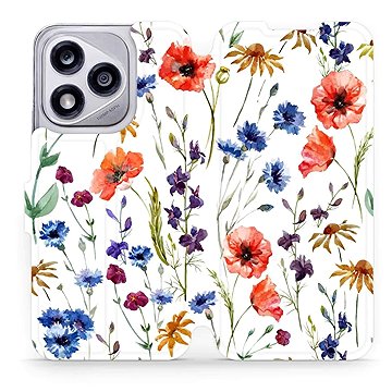 

Mobiwear flip knížkové pro Honor 400 Lite - Kvítí