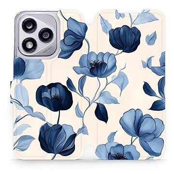 

Mobiwear flip knížkové pro Honor 400 Lite - Modré květy