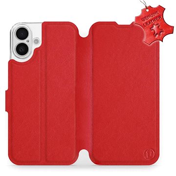

Mobiwear Flip knížkové, kožené pro Apple iPhone 16 Plus - Červené - L_RDS