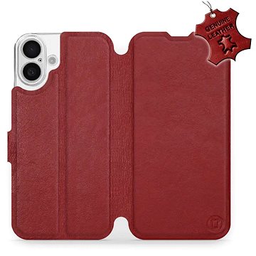 

Mobiwear Flip knížkové, kožené pro Apple iPhone 16 Plus - Tmavě červené - L_DRS