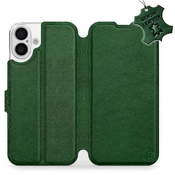 

Mobiwear Flip knížkové, kožené pro Apple iPhone 16 Plus - Zelené - L_GRS