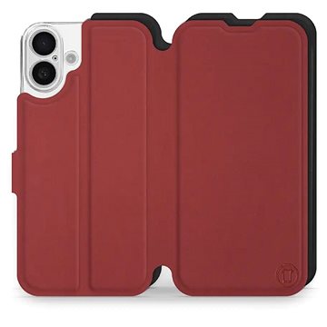 

Mobiwear Soft Touch Flip knížkové pro Apple iPhone 16 Plus - Cihlové & Černé
