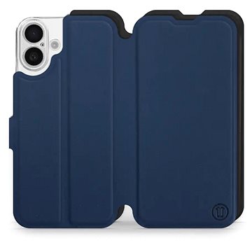 

Mobiwear Soft Touch Flip knížkové pro Apple iPhone 16 Plus - Modré & Černé