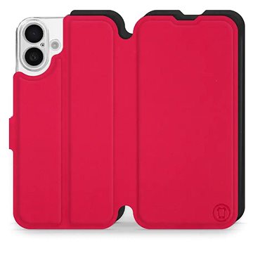 

Mobiwear Soft Touch Flip knížkové pro Apple iPhone 16 Plus - Rudé & Černé