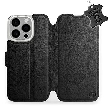 

Mobiwear Flip knížkové, kožené pro Apple iPhone 16 Pro - Černé - L_BLS