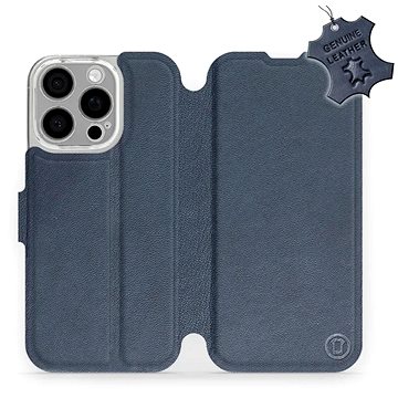 

Mobiwear Flip knížkové, kožené pro Apple iPhone 16 Pro - Modré - L_NBS